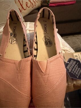 Toms Women's Slip-On Alpargata in Blush Pink Canvas